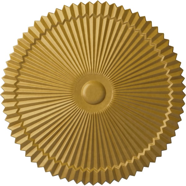 Ekena Millwork Shakuras Ceiling Medallion (Fits Canopies up to 5"), Hand-Painted Iridescent Gold, 24"OD x 3"P CM24SHIGS - main